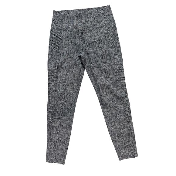 ATHLETA Delancey Textured Moto Tight Womens Braiden Black Ankle Zip Medium - Picture 1 of 5